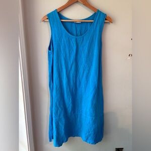 Spirit Activewear Blue Minidress Linen Blend Medium